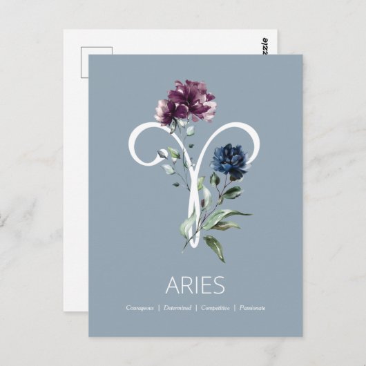 Aries Zodiac Symbool Briefkaart (Voorkant / Achterkant)