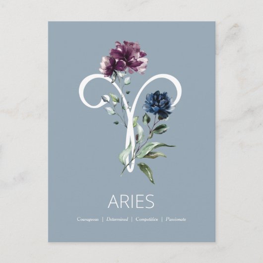 Aries Zodiac Symbool Briefkaart (Voorkant)