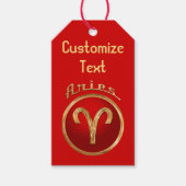 Aries Zodiac Symbool Cadeaulabel (Voorkant)