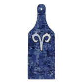 Aries Zodiac-symbool op Navy Blue Digital Camo Snijplank (Voorkant)