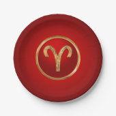 Aries Zodiac Symbool Papieren Bordje (Voorkant)