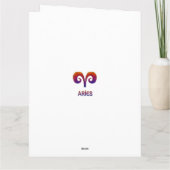 Aries Zodiac / Tarjeta Aries Kaart (Achterkant)