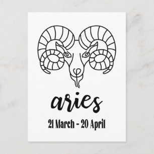 Aries, Zodiac-teken Briefkaart