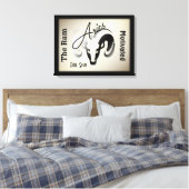 Aries Zodiac-teken en symbool omhuld Canvas Afdruk (Insitu (Slaapkamer))