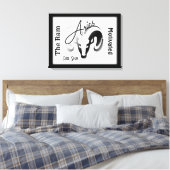 Aries Zodiac-teken en symbool omhuld Canvas Afdruk (Insitu (Slaapkamer))