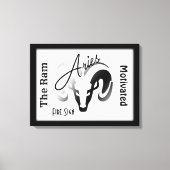 Aries Zodiac-teken en symbool omhuld Canvas Afdruk (Voorkant)