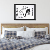 Aries Zodiac-teken en symbool omhuld Canvas Afdruk (Insitu (Slaapkamer))