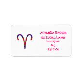 Aries-Zodiac-teken Etiket (Voorkant)