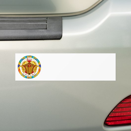 Aries Zodiac-V-1 Set-1 Bumpersticker (Op auto)