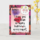 Aries Zodiac Valentijns  Personalized Kaart (Gele Bloem)