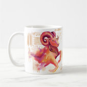Aries Zodiac Waterverf Artistry Print Mok (Links)