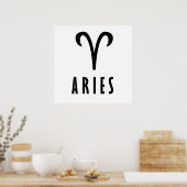 Aries zodiumteken poster (Keuken)