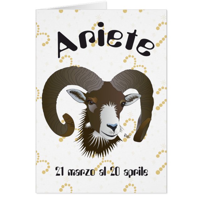 Ariete 21 marzo al 20 aprile Biglietti d'auguri (Voorkant)