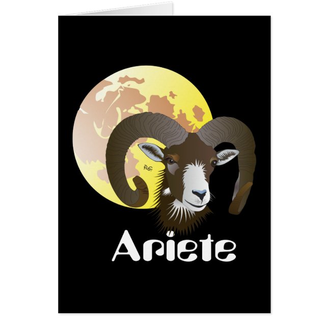 Ariete 21 marzo al 20 aprile Biglietti d'auguri (Voorkant)