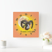 Ariete 21 marzo al 20 aprile Orologio Vierkante Klok (Huis)