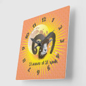 Ariete 21 marzo al 20 aprile Orologio Vierkante Klok (Hoek)