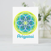 Arigatai wenskaart - Aarde Bedankkaart (Staand voorkant)