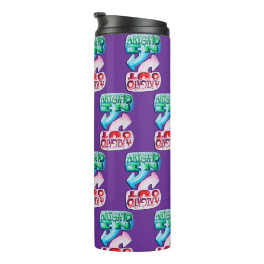 Arigato In, Arigato Out Thermosbeker (Geroteerd rechts)