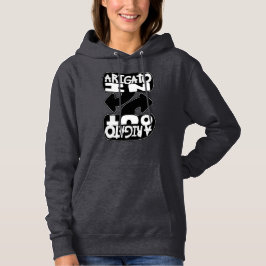 Arigato In, Arigato Out (zwart en wit) Hoodie