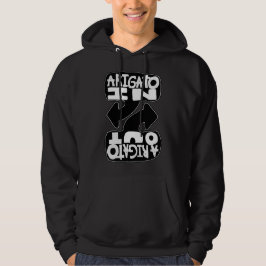 Arigato In, Arigato Out (zwart en wit) Hoodie