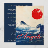Arigato Japanse Harmonie met Fuji Bedankkaart (Voorkant / Achterkant)