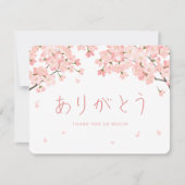 Arigato met Cherry Blossom  Japans Bedankkaart (Voorkant)