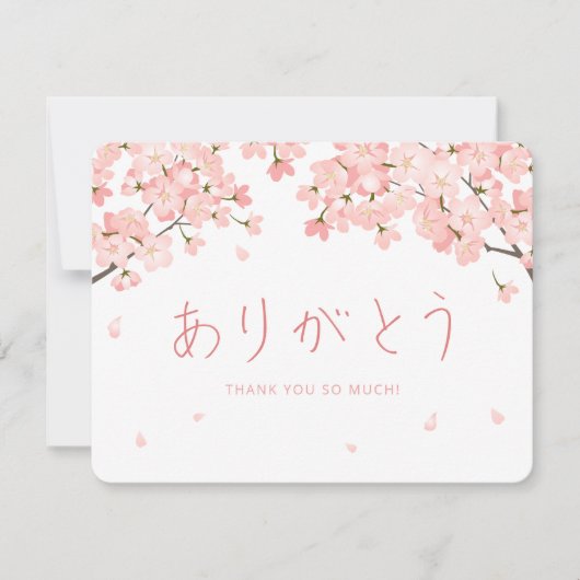 Arigato met Cherry Blossom Japans Bedankkaart (Voorkant)