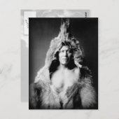 Arikara Indian, Beer Belly, met een baard Briefkaart (Voorkant / Achterkant)
