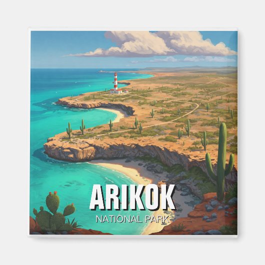 Arikok Nationaal Park Aruba Reizen Magneet (Voorkant)