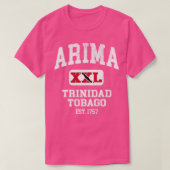 Arima Trinidad en Tobago XXL Atletisch ontwerp T-shirt (Design voorkant)