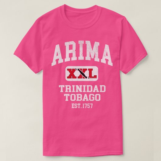 Arima Trinidad en Tobago XXL Atletisch ontwerp T-shirt (Design voorkant)