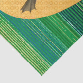 ARION OP EEN ZEE MET EEN LYRA Green Stripes Tissuepapier (Detail)