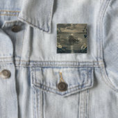 Arion's Zee Journey, 1809 Vierkante Button 5,1 Cm (In situ)