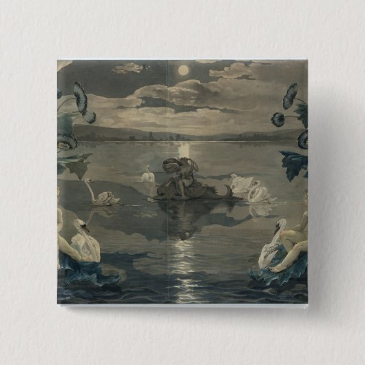 Arion's Zee Journey, 1809 Vierkante Button 5,1 Cm (Voorkant)