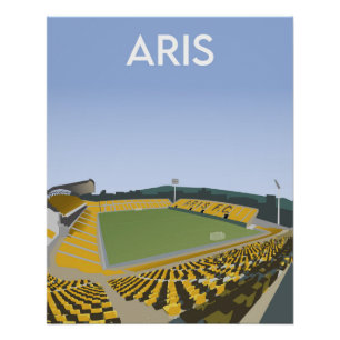 Aris FC Stadion Illustratie Perfect Poster