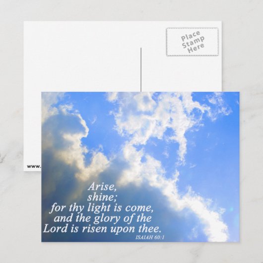 Arise en Shine Briefkaart (Voorkant / Achterkant)