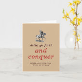 Arise Go Forth Conquer Literary Poetry Afstuderen Kaart (Gele Bloem)