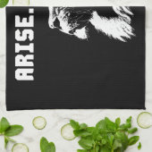 ARISE - Lion Motivatie Theedoek (Gevouwen)