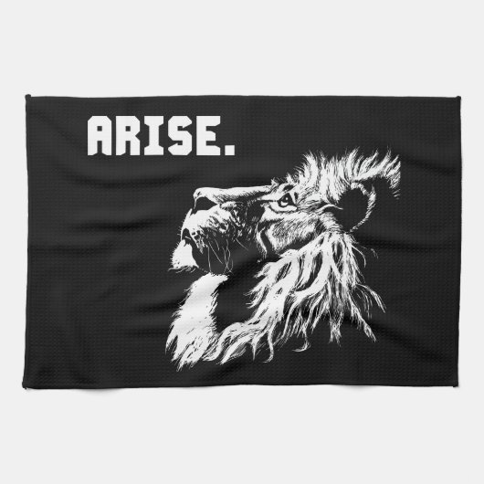 ARISE - Lion Motivatie Theedoek (Horizontaal)