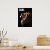 Arise - Lion - Succes, Workout - Motivatie Poster (Keuken)
