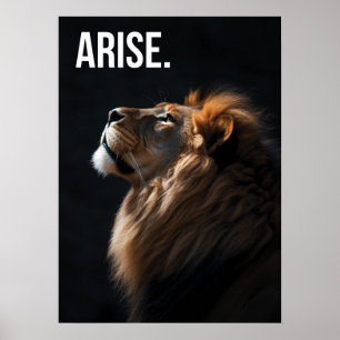 Arise - Lion - Succes, Workout - Motivatie Poster