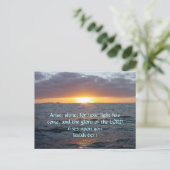 Arise Shine - Isaiah 60:1 Briefkaart (Staand voorkant)