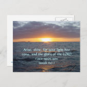 Arise Shine - Isaiah 60:1 Briefkaart (Voorkant / Achterkant)