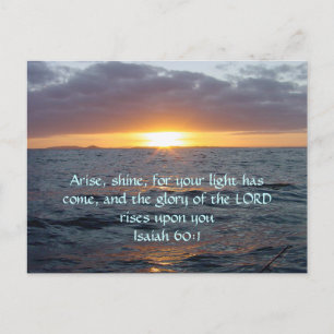 Arise Shine - Isaiah 60:1 Briefkaart
