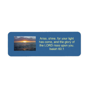 Arise Shine - Isaiah 60:1 Etiket