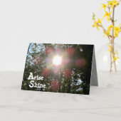 Arise Shine Jesaja 60 Christelijke kaart (Gele Bloem)