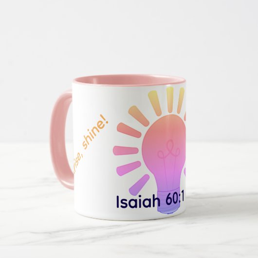 Arise, shine! mok (Voorkant links)