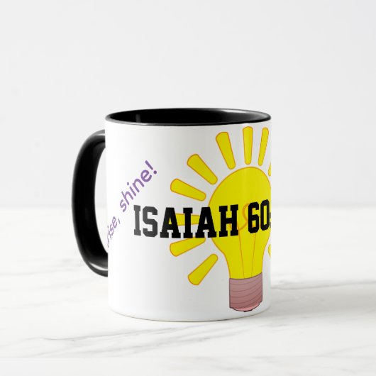 Arise, shine! mok (Voorkant links)