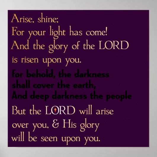 Arise & Shine Poster (Voorkant)