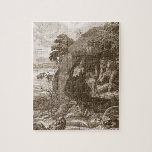 Aristeus Compels Proteus om zijn orakels te onthul Legpuzzel (Verticaal)